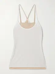 [Skin] Skin - Layered Organic Pima Cotton-jersey Tank - White - 3 3 White