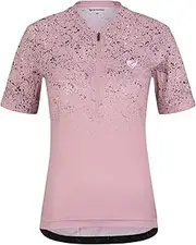 [Ziener] NALADIA Women's Cycling Jersey - Mountain Bike Road Bike - Breathable, Quick-Drying, Elastic, Short Sleeve, Mauve Rose, EU 38