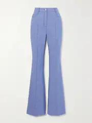[AKRIS] AKRIS - Farid Stretch-cotton Flared Pants - Blue - US12 US 12 Blue