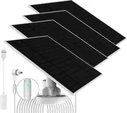 3 Pack 6W Solar Panel with Charging Alert Breathing Light, for Ring Camera with Built-in Rechargeable Batteries (Spotlight Cam Plus, Stick Up Cam Pro)