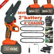 8-in-1 4500W Mini Cordless Electric Chainsaw 2X Battery Wood Cutter Rechargeable