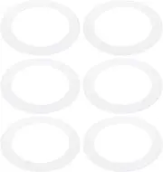 uxcell 3.8" ID 5.2" OD Plastic Trim Ring, 6 Pcs Ceiling Light Goof Rings Matte Circular Light Cover Lighting Fixture for Ceiling Wall Recessed Can Downlights, Translucent Matte White