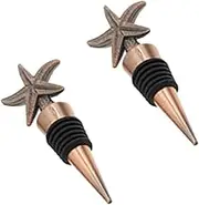 BEBEMOKO 2pcs Creative Wedding Present Stoppers Cork Wine Bottle Stopper Alloy Wine Spigot Stylish Valentine Day Wine Bottle Plug
