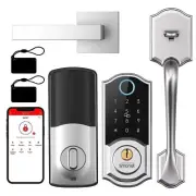 Smart Front Door Lock Set with Fingerprint Keyless Entry and App Control