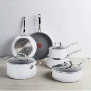 T-fal Excellence Ceramic Non-Stick Cookware 10-piece set White NEW