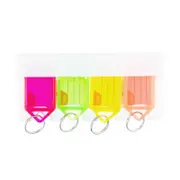 Taskmaster Fluoro Key Tag Organiser - 4 Pack