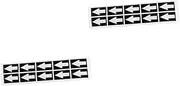NUOBESTY Sets Arrow Warning Sticker Arrow Indicating Decals Tape Directional Floor Stickers Easy Storage Essential for Safety Pcs