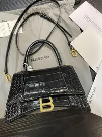 在飛比找Yahoo!奇摩拍賣優惠-全新配件齊全【金扣鱷魚紋】Balenciaga巴黎世家 ho