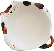 WATIIFUFU Children's Food Bowl Cartoon Design Ceramic Bowl Suitable for Rice Soup Noodles Fruits Easy Maintenance
