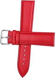 [ANDRESLAD] Leather Watch Band Stylish Replacement Strap for Men Women Comfortable Luxurious Design Workmanship Black with