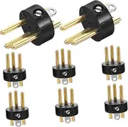 Generic 8pcs XLR Male Connector for Microphone Audio Plug Pin Adapter for Ktv and Audio Gear Easy Installation Stable Signal Transmission Versatile for Condenser Mics