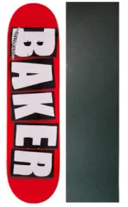 BAKER SKATEBOARD DECK Brand Logo White 8.25' with GRIPTAPE BRAND NEW IN SHRINK