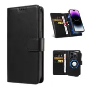For iPhone 12 Pro Max Case Detachable Wallet Cover Compatible with Magsafe Black
