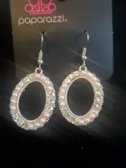 Paparazzi Jewelry Silver/White/Pink Earrings #6