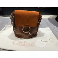 在飛比找蝦皮購物優惠-Chloé Small Faye Backpack 焦糖棕色