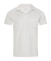 Terry Towelling polo shirt S White