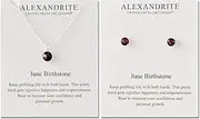[Philip Jones] June (Alexandrite) Birthstone Necklace and Earring Set Created with Zircondia® Crystals, Crystal, Zircondia® crystal