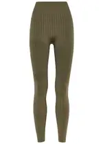 PRISM2 Nourish Ribbed Stretch-jersey Leggings - Olive - One Size ONE SIZE