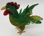 Beadworx by Grassroots NWT Rooster Chicken Handcrafted Beaded Wire Figurine