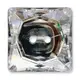 0336 透明 台灣製 2孔 方形鏡面 壓克力鑽 壓克力釦 壓克力鈕【恭盟】
