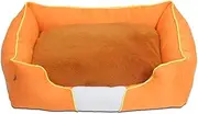Pet Bed for Small Medium Dog Cat Plush Rectangle Nest Puppy Sleeping Bag Cushion/Yellow/Three Sizes (Size : 48x40x16cm)