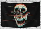 Skull Tapestry Wall Hanging Psychedelic Tapestries 60 x 40 Inches