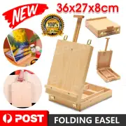 Portable Folding Easel Art Drawing Painting Wood Table Desktop Box Board AU