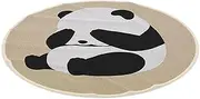 Panda Rug, Round Panda Door Mat, Anti-Slip Panda Rug, Plush Panda Floor Mat, Washable Panda Rug, Comfortable Panda Carpet, Kids Room Panda Rug, Living Room Panda Mat, Bedroom Panda Floor Rug,
