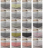 Ambesonne Abstract Bloom Bedskirt Elastic Wrap Around Skirt Gathered Design