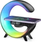 Multifunction Alarm Clock Wireless Charger Bluetooth Speaker RGB Night Light