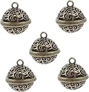 5pcs Small Vintage Metal Bells DIY Craft Decorations Christmas Bell Charms Gold Christmas for Wind Chimes