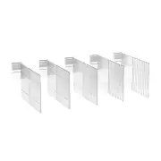 Metro FL117 Short Dividers for Flexline and Lifeline 6" Drawers, 5-Pack