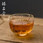 日本純手工日式玻璃茶杯創意杯子水晶功夫茶具主人杯 描金品茗杯1入