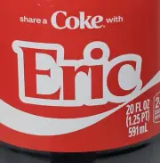 Share a Coke with Eric 2025 Personalized Gift Coca Cola Bottle 20oz