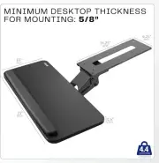 VIVO Adjustable Computer Keyboard & Mouse Platform Tray Ergonomic Under Table De