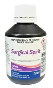 SURGICAL SPIRIT 100ML rubbing ISOPROPYL ALCOHOL IPA DISINFECTANT BACTERIA