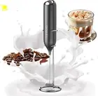CIRCLE JOY Milk Frother Handheld with Stand Battery Operated Milk Foamer Electri