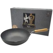 Kirameki Premium Pure Iron Nitriding Processing Stir-fry Wok (Made in Japan)