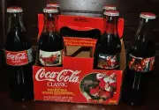 6 COCA-COLA CLASSIC COKE THE ONLY REAL HOLIDAY REFRESHMENT 1996 SANTA CLAUSE
