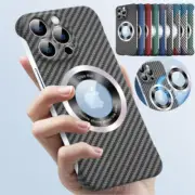For iPhone 15 Pro Max 15 Plus 15 Pro 15 Slim Carbon Fiber MagSafe Phone Case