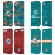 NFL MIAMI DOLPHINS GRAPHICS LEATHER BOOK WALLET CASE FOR APPLE iPOD TOUCH MP3