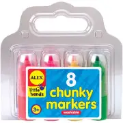 NEW ALEX Little Hands Chunky Washable Markers Textas Texta - 8 piece set