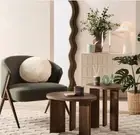 Set of 2 Walnut Side Tables stylish Functional Modern classic interiors