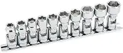Powerbuilt 641715 3/8" Dr. 6 Pt. Metric Universal Socket Set (10 Piece) (10-19mm)