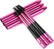 3 PCS Eyelash Brushes Eyebrow Brushes,Lash Spoolies Mascara Wands,Portable Cosmetic Eyelash Mascara Brushes,Spoolies for Eyelash Extensions and Brush Makeup Tool (Pink)