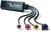 AVerMedia EZMaker 7, Standard Definition USB Video Capture Card, Analog to Digital Recorder, RCA Composite, VHS to DVD, S-Video, Cyberlink Media Suite Included, Win 10 / MAC (C039)