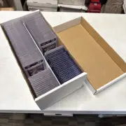 25 Count Bundle Graded Card Shoe Storage Box 2 Row Cardboard Lid PSA Beckett CGC