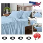 4 Piece Luxurious King Size Cotton Bed Sheet Set - 400 Thread Count Comfort