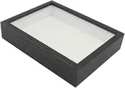 DIY Shadow Box Wood Frame Crafts Large Display Case for Wedding Photo Medals Black, 21.9x27cm