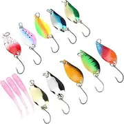 2 Pack High Tensile Fishing Lures Set Sinking Bait Lures for Freshwater/Saltwater Reusable Artificial Baits Bright Colors for Bass Panfish Trout